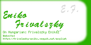 eniko frivalszky business card